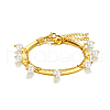 Fashionable Stainless Steel Herringbone & Curb Chains Double Layer Bracelets TF4640-2-3