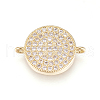 Brass Micro Pave Cubic Zirconia Links ZIRC-L078-032G-NR-1