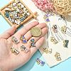40Pcs 8 Colors Alloy Enamel Pendants ENAM-CJ0001-79-4