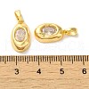 Brass Micro Pave Cubic Zirconia Pendants KK-H461-04G-3