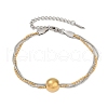304 Stainless Steel Multi-strand Bracelets BJEW-Z108-05GP-2
