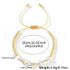 French Style Brass Round Beads Braided Bead Bracelets for Women CU2668-4