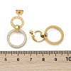 304 Stainless Steel Polymer Clay Ring Stud Earrings EJEW-V004-04G-5