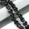 Dyed & Heated Natural Black Agate Beads Strands G-H023-A03-01-1