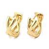 Rack Plating Brass Criss Cross Hoop Earrings for Women X-EJEW-B014-15G-3