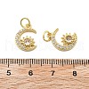 Brass Micro Pave Cubic Zirconia Charms KK-C092-23D-G-3