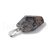 Natural Black Rutilated Quartz Pendants G-F739-03P-02-3