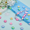 SOFPLATE 60Pcs Two Tone Opaque Acrylic Beads SACR-SP0001-07-4