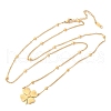 304 Stainless Steel Clover Pendant Necklaces NJEW-V001-09G-3