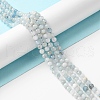 Natural Aquamarine Beads Strands G-E411-19E-4mm-4