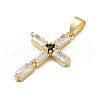 Brass Micro Pave Cubic Zirconia Pendants KK-A212-02A-G-2