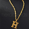 Brass Initial Pendant Necklaces FS-WG68BA5-08-1