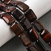 Dyed Natural Red Tiger Eye Beads Strands G-S386-A15-1