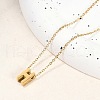 Ion Plating(IP) 304 Stainless Steel Pendant Necklaces NJEW-R050-01G-08-1