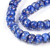 Luminous Handmade Gold Foil Glass Beads Strands FOIL-N029-02A-03-4