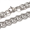 304 Stainless Steel Twisted Chain Necklaces NJEW-L403-02P-1