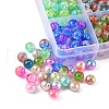 360Pcs 12 Style Rainbow ABS Plastic Imitation Pearl Beads OACR-YW0001-02-2