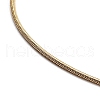 Ion Plating(IP) Adjustable 304 Stainless Steel Snake Chain Necklaces NJEW-K270-01G-3