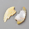 Left and Right Natural Yellow Shell Beads SSHEL-Q311-003-2