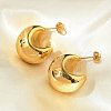 304 Stainless Steel Stud Earrings for Women EJEW-U051-01G-2