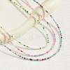 3Pcs Bohemian Style Handmade 3 Layer Round Glass Seed Beaded Necklaces for Women Vacation HM8035-4