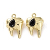 Rack Plating Alloy Glass Pendants FIND-I037-08LG-02-2