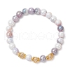 Electroplated Glass Stretch Bracelets BJEW-JB11963-01-2