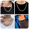 Stainless Steel Curb Chain Necklaces for Men Women NJEW-TAC0001-018-8
