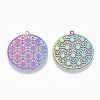 Ion Plating(IP) 201 Stainless Steel Filigree Pendants X-STAS-R102-09-2