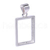 BENECREAT 1Pc 925 Sterling Silver Pendant Cabochon Settings STER-BC0002-77B-1
