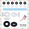 SUNNYCLUE 400Pcs 2 Colors Rubber O Rings FIND-SC0010-97-2