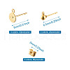Brass Stud Earring Findings KK-TA0007-78-8