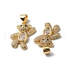 Rack Plating Brass Micro Pave Cubic Zirconia Pendants KK-P235-05G-4