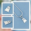 ARRICRAFT 2Pcs Halloween 925 Sterling Sliver Ghost Charms FIND-AR0005-29-4