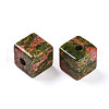 Natural Unakite European Beads G-N345-07A-04-2