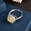 Adjustable 925 Sterling Silver Micro Pave Cubic Zirconia Cuff Rings for Women RJEW-F183-01B-02-3