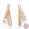 925 Sterling Silver Micro Pave Cubic Zirconia Pendants STER-T004-17G-4
