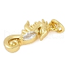 Rack Plating Brass Micro Pave Cubic Zirconia Pendants KK-P287-41A-G-2