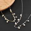 Brass Rolo & Flat Sequin Chains Necklaces for Women NJEW-D302-56-5