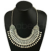 Tibetan Style Alloy Turkish Coin Tassel Chunky Bib Necklaces for Women FS-WG6DA7E-01-1