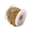 Brass Textured Rectangle Link Chains CHC-C014-11G-2
