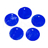 Spray Painted Capiz Shell Pendants SSHEL-T007-02A-1