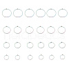 24Pcs 4 Size Ion Plating(IP) 316L Surgical Stainless Steel Hoop Earring Findings STAS-ZZ0001-03M-3