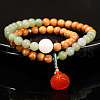 Natural Other Jade Round Beads Wrap Bracelets WG466DA-11-1
