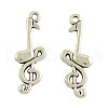 Tibetan Style Alloy Musical Note Pendants TIBEP-558-AS-FF-1