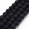 Synthetic Lava Rock Beads Strands G-TD001-03-1