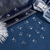 ARRICRAFT 100Pcs 5 Styles Plastic Clip-on Earring Findings KY-AR0001-31-4