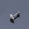 316L Surgical Stainless Steel Micro Pave Clear Cubic Zirconia Cartilage Earrings WGEC19D-06-1