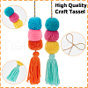 Polyester Tassel Pendant Decoration HJEW-WH20003-04A-05-7