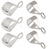 CREATCABIN 10Pcs Sterling Silver Tube Bails STER-CN0001-24-1